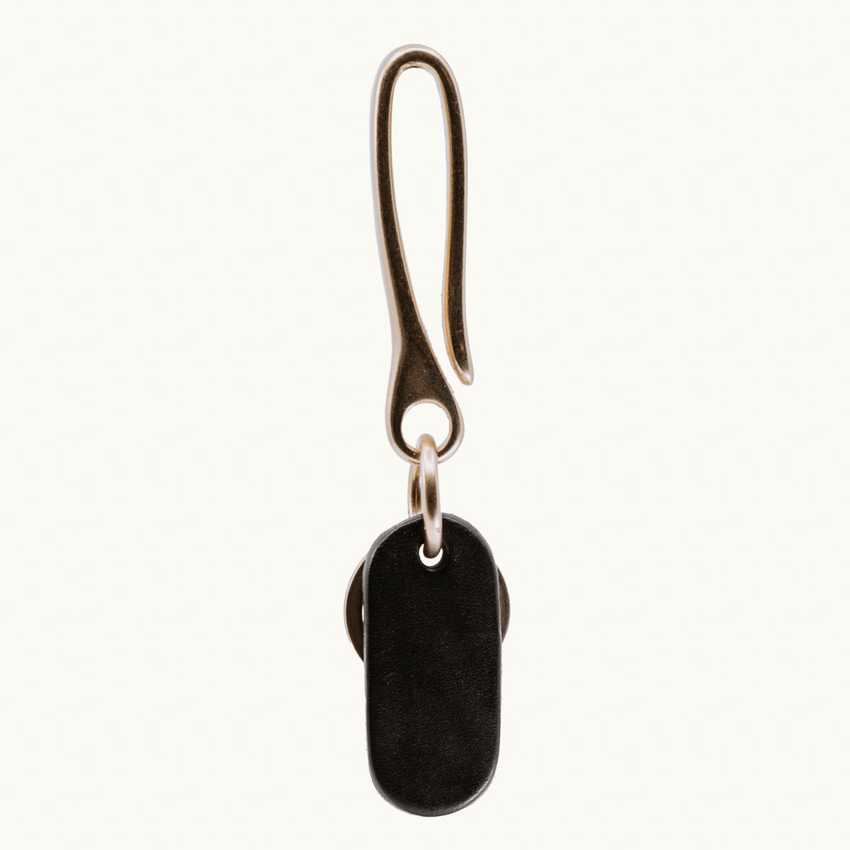 Brass Hook Keychain | Black